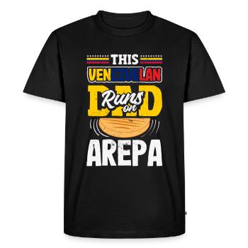 Arepas Colombien Venezuela Nourriture - T-shirt Premium bio Homme - noir - Devant - Nico (187cm)