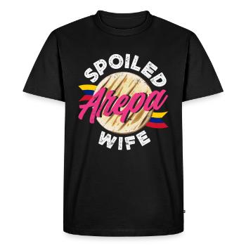 Arepas Colombien Venezuela Nourriture - T-shirt Premium bio Homme - noir - Devant - Nico (187cm)