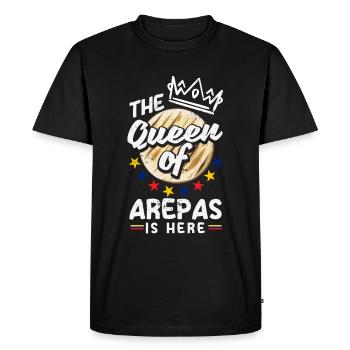 Arepas Colombien Venezuela Nourriture - T-shirt Premium bio Homme - noir - Devant - Nico (187cm)