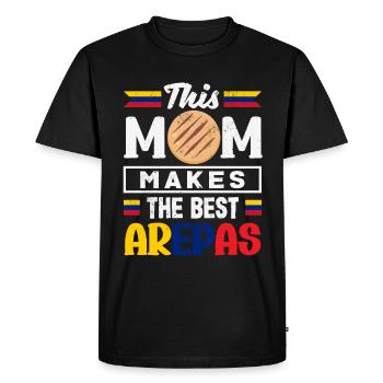 Arepas Colombien Venezuela Nourriture - T-shirt Premium bio Homme - noir - Devant - Nico (187cm)