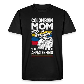 Arepas Colombien Venezuela Nourriture - T-shirt Premium bio Homme - noir - Devant - Nico (187cm)