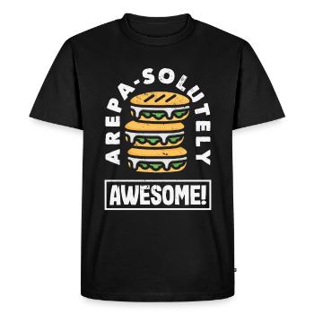Arepas Colombien Venezuela Nourriture - T-shirt Premium bio Homme - noir - Devant - Nico (187cm)