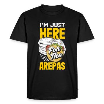Arepas Colombien Venezuela Nourriture - T-shirt Premium bio Homme - noir - Devant - Nico (187cm)
