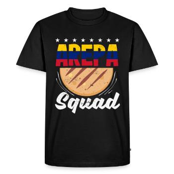 Arepas Colombien Venezuela Nourriture - T-shirt Premium bio Homme - noir - Devant - Nico (187cm)