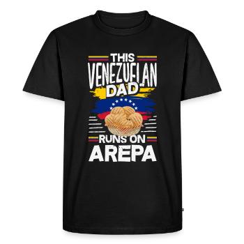 Arepas Colombien Venezuela Nourriture - T-shirt Premium bio Homme - noir - Devant - Nico (187cm)