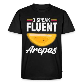 Arepas Colombien Venezuela Nourriture - T-shirt Premium bio Homme - noir - Devant - Nico (187cm)