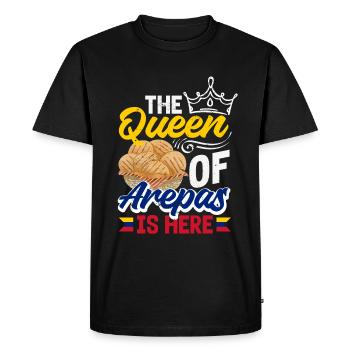 Arepas Colombien Venezuela Nourriture - T-shirt Premium bio Homme - noir - Devant - Nico (187cm)