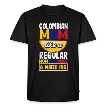 Arepas Colombien Venezuela Nourriture - T-shirt Premium bio Homme - noir - Devant - Nico (187cm)