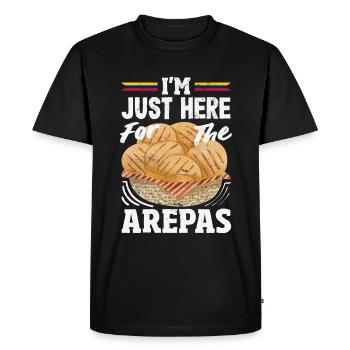 Arepas Colombien Venezuela Nourriture - T-shirt Premium bio Homme - noir - Devant - Nico (187cm)