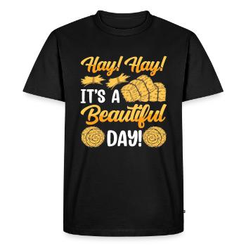 Arepas Colombien Venezuela Nourriture - T-shirt Premium bio Homme - noir - Devant - Nico (187cm)