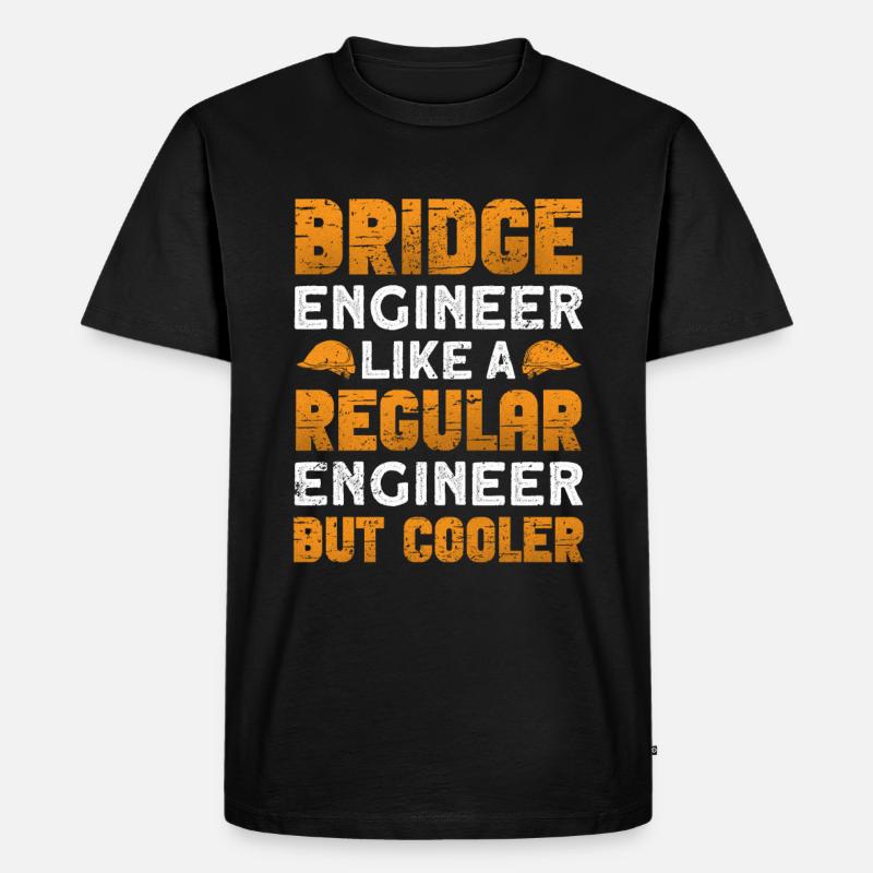 Bridge Construction and Bridge Engineer - Men's Premium Organic T-Shirt - black