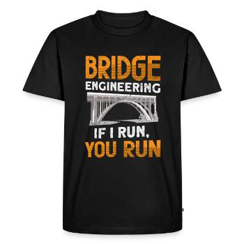 Bridge Construction and Bridge Engineer - Men's Premium Organic T-Shirt - black - Front - Nico (187cm)