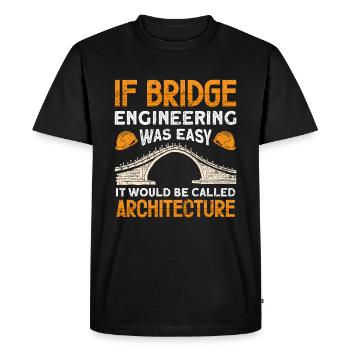 Bridge Construction and Bridge Engineer - Men's Premium Organic T-Shirt - black - Front - Nico (187cm)
