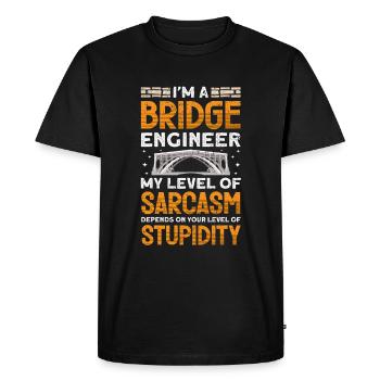 Bridge Construction and Bridge Engineer - Men's Premium Organic T-Shirt - black - Front - Nico (187cm)