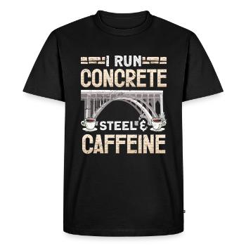 Bridge Construction and Bridge Engineer - Men's Premium Organic T-Shirt - black - Front - Nico (187cm)