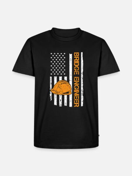 Bridge Construction and Bridge Engineer - Men's Premium Organic T-Shirt - black