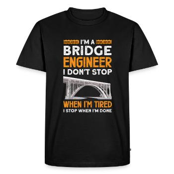 Bridge Construction and Bridge Engineer - Men's Premium Organic T-Shirt - black - Front - Nico (187cm)