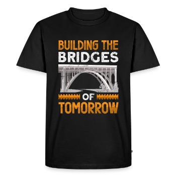 Bridge Construction and Bridge Engineer - Men's Premium Organic T-Shirt - black - Front - Nico (187cm)