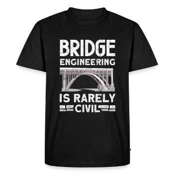 Bridge Construction and Bridge Engineer - Men's Premium Organic T-Shirt - black - Front - Nico (187cm)
