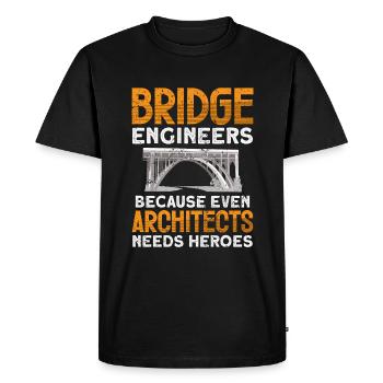Bridge Construction and Bridge Engineer - Men's Premium Organic T-Shirt - black - Front - Nico (187cm)