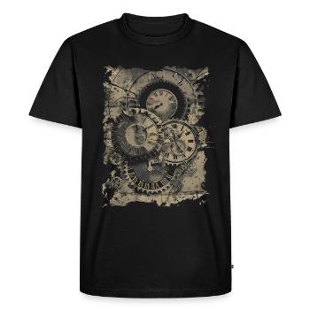 Horlogerie Signification Horloger - T-shirt Premium bio Homme - noir - Devant - Nico (187cm)