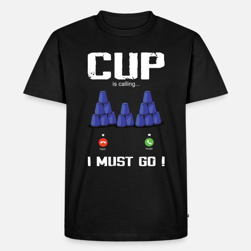 Stacking Cups Speed Stacker - Men's Premium Organic T-Shirt - black