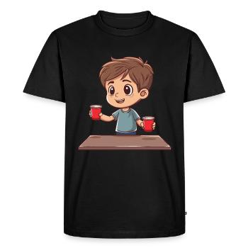 Empilage de gobelets Speed Stacker - T-shirt Premium bio Homme - noir - Devant - Nico (187cm)