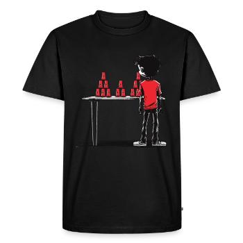 Empilage de gobelets Speed Stacker - T-shirt Premium bio Homme - noir - Devant - Nico (187cm)