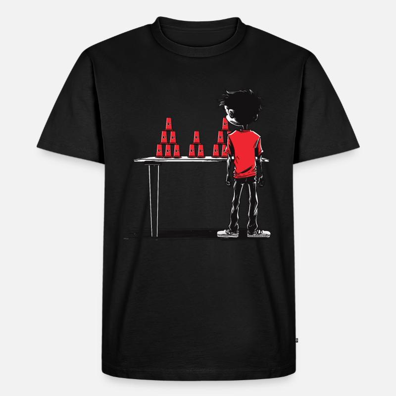 Stapeln Von Bechern Speed Stacker - Männer Premium Bio T-Shirt - Schwarz