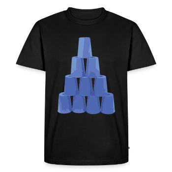 Empilage de gobelets Speed Stacker - T-shirt Premium bio Homme - noir - Devant - Nico (187cm)
