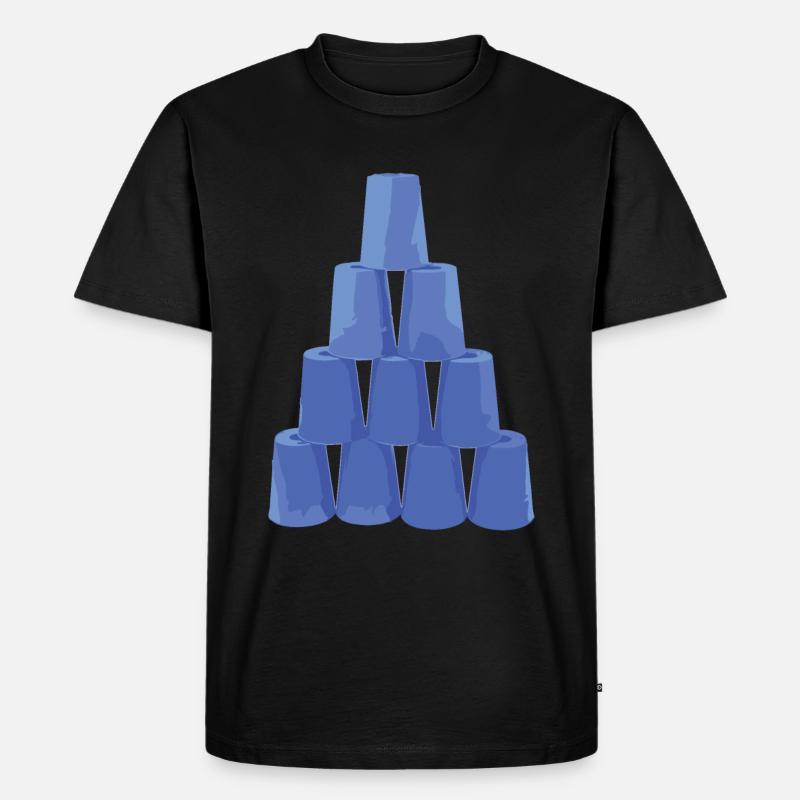 Stapeln Von Bechern Speed Stacker - Männer Premium Bio T-Shirt - Schwarz