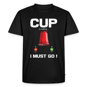 Empilage de gobelets Speed Stacker - T-shirt Premium bio Homme - noir - Devant - Nico (187cm)