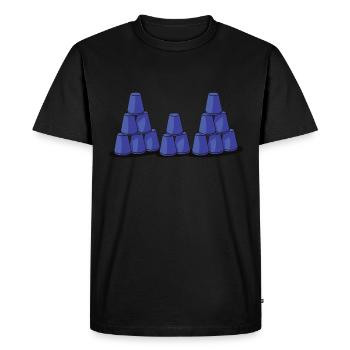 Empilage de gobelets Speed Stacker - T-shirt Premium bio Homme - noir - Devant - Nico (187cm)