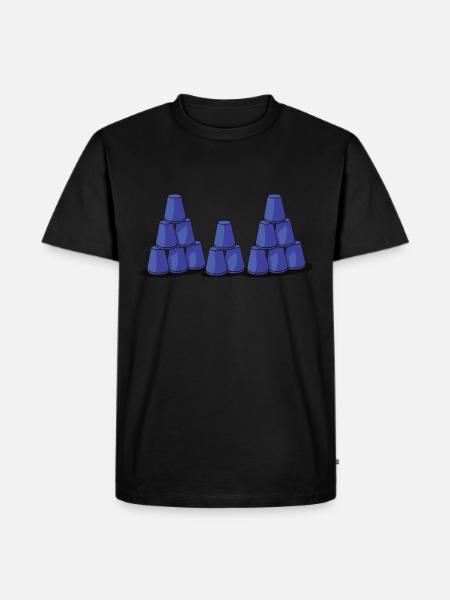 Stacking Cups Speed Stacker - Men's Premium Organic T-Shirt - black