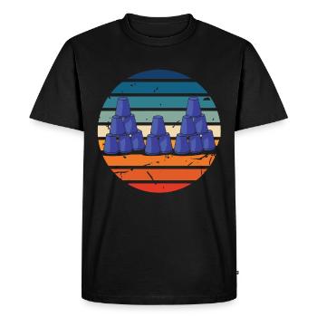 Empilage de gobelets Speed Stacker - T-shirt Premium bio Homme - noir - Devant - Nico (187cm)
