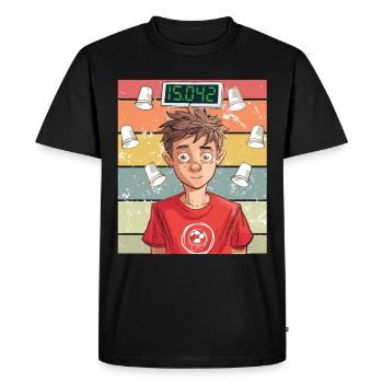 Empilage de gobelets Speed Stacker - T-shirt Premium bio Homme - noir - Devant - Nico (187cm)