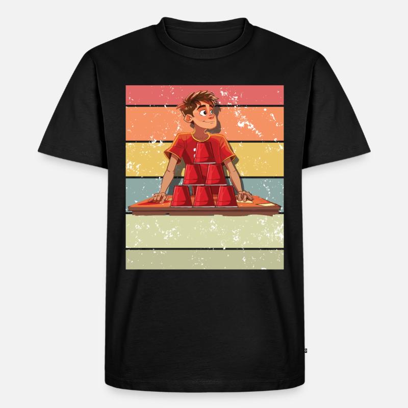 Stapeln Von Bechern Speed Stacker - Männer Premium Bio T-Shirt - Schwarz