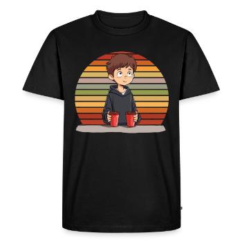 Empilage de gobelets Speed Stacker - T-shirt Premium bio Homme - noir - Devant - Nico (187cm)