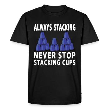 Empilage de gobelets Speed Stacker - T-shirt Premium bio Homme - noir - Devant - Nico (187cm)