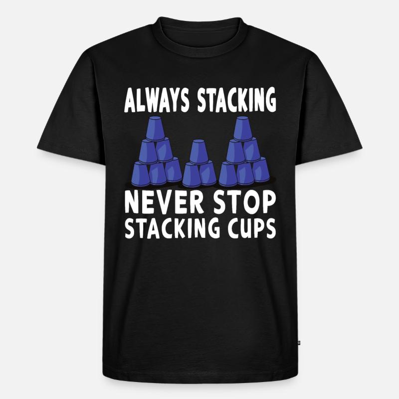 Stacking Cups Speed Stacker - Men's Premium Organic T-Shirt - black