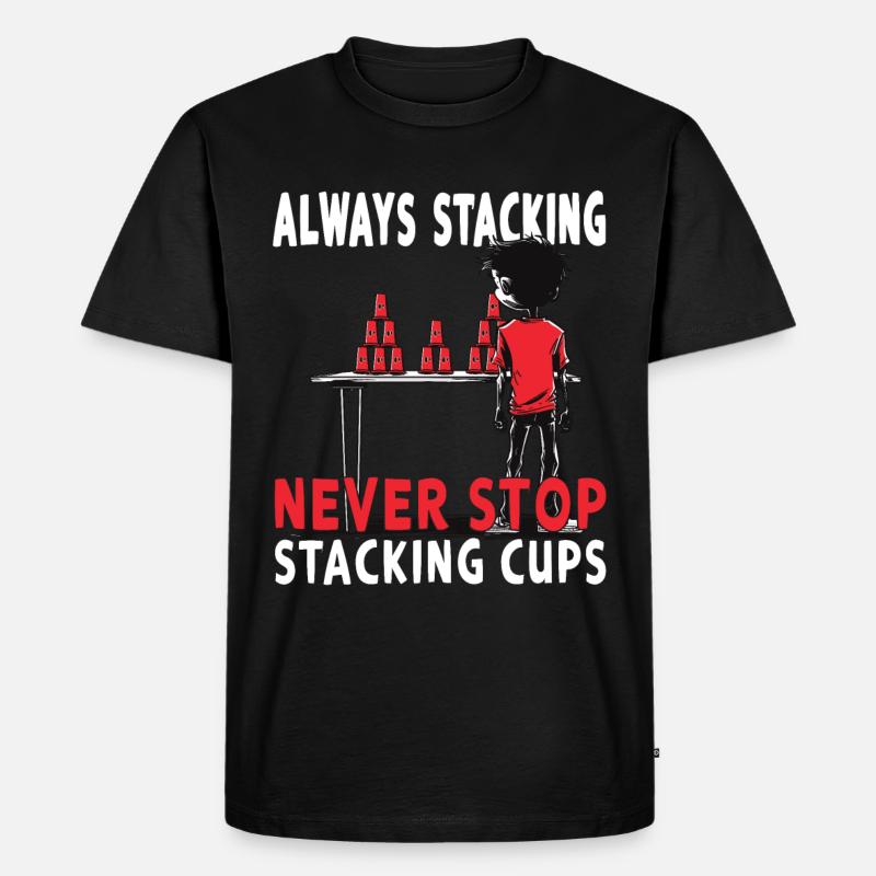 Empilage de gobelets Speed Stacker - T-shirt Premium bio Homme - noir