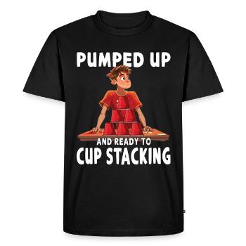 Empilage de gobelets Speed Stacker - T-shirt Premium bio Homme - noir - Devant - Nico (187cm)