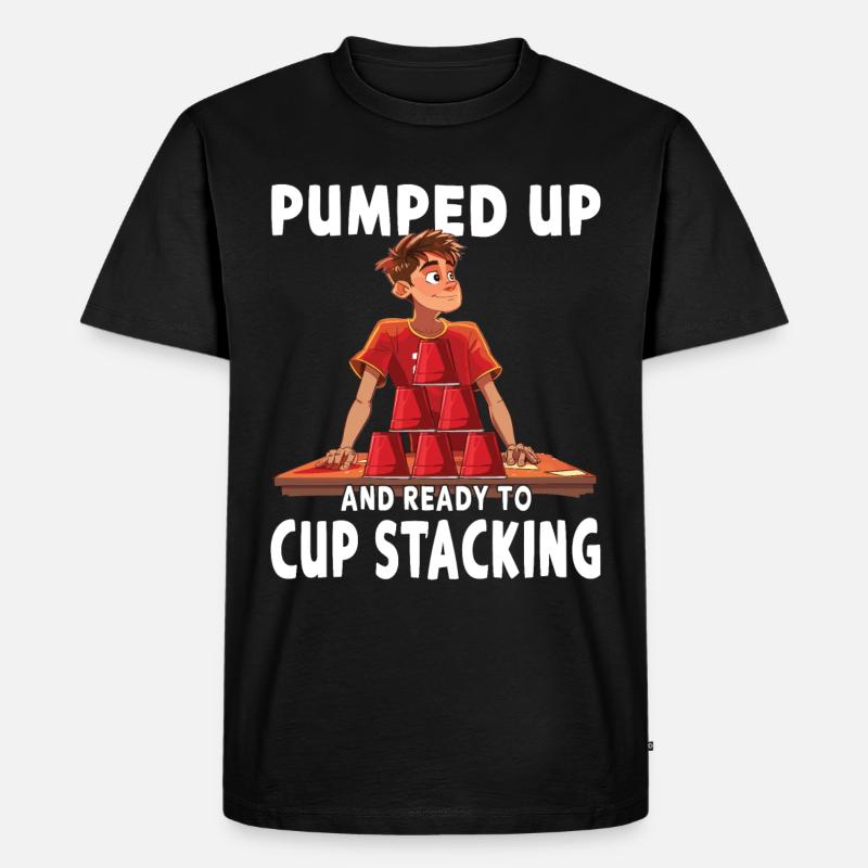 Stacking Cups Speed Stacker - Men's Premium Organic T-Shirt - black