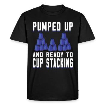 Empilage de gobelets Speed Stacker - T-shirt Premium bio Homme - noir - Devant - Nico (187cm)