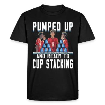 Empilage de gobelets Speed Stacker - T-shirt Premium bio Homme - noir - Devant - Nico (187cm)