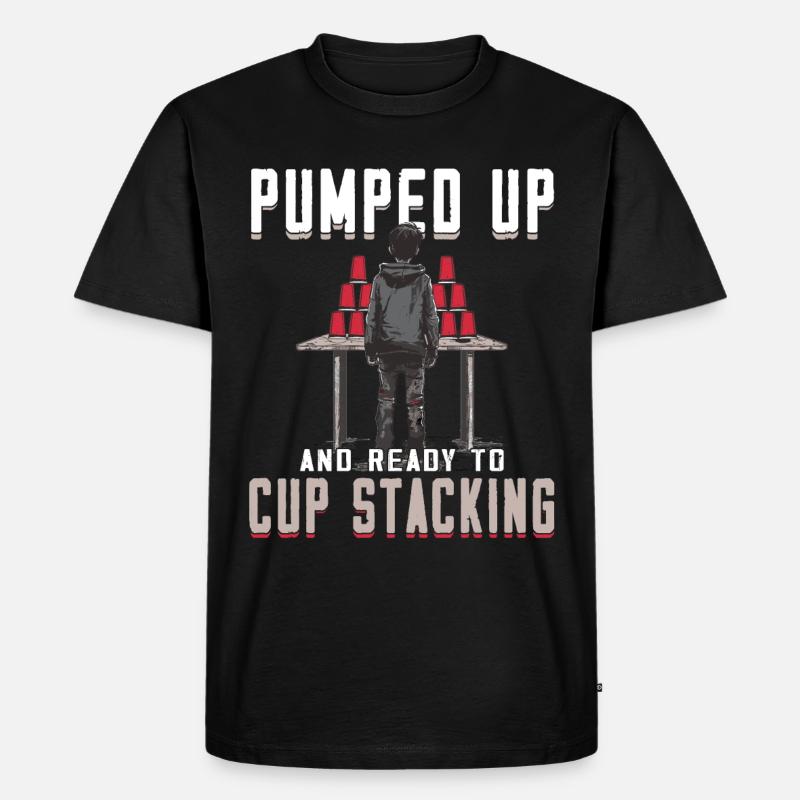 Stacking Cups Speed Stacker - Men's Premium Organic T-Shirt - black