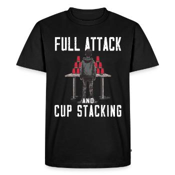 Empilage de gobelets Speed Stacker - T-shirt Premium bio Homme - noir - Devant - Nico (187cm)
