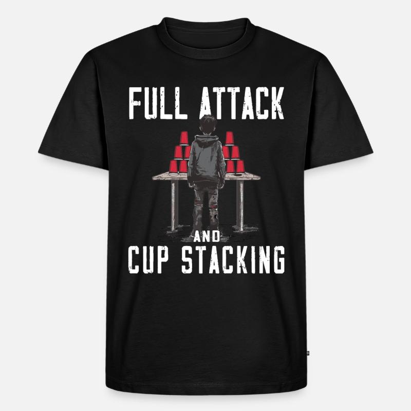 Stacking Cups Speed Stacker - Men's Premium Organic T-Shirt - black