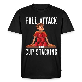 Stacking Cups Speed Stacker - Men's Premium Organic T-Shirt - black - Front - Nico (187cm)