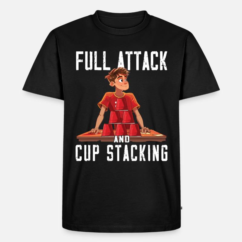 Empilage de gobelets Speed Stacker - T-shirt Premium bio Homme - noir